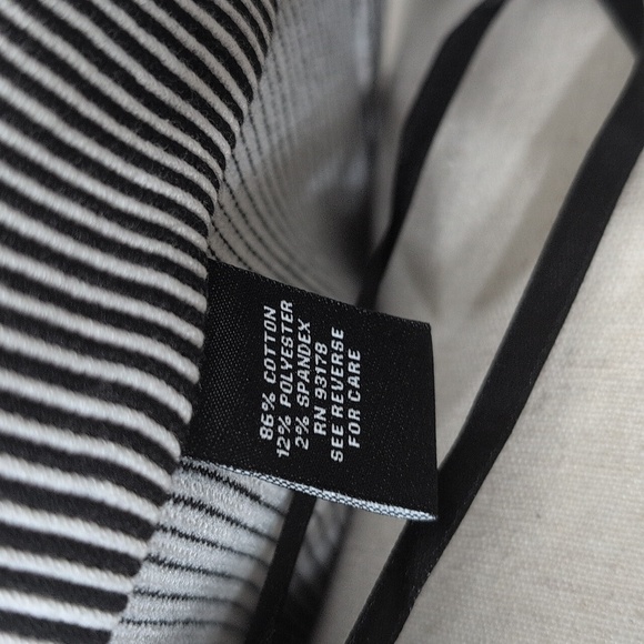 Premise Textured Black & White Striped Open Blazer Zippered Pockets Women Small - Picture 6 of 10